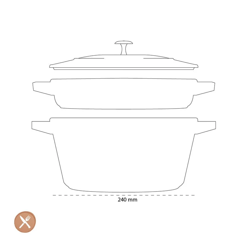 Staub - Stack 2-teiliges Set 24 cm - schwarz