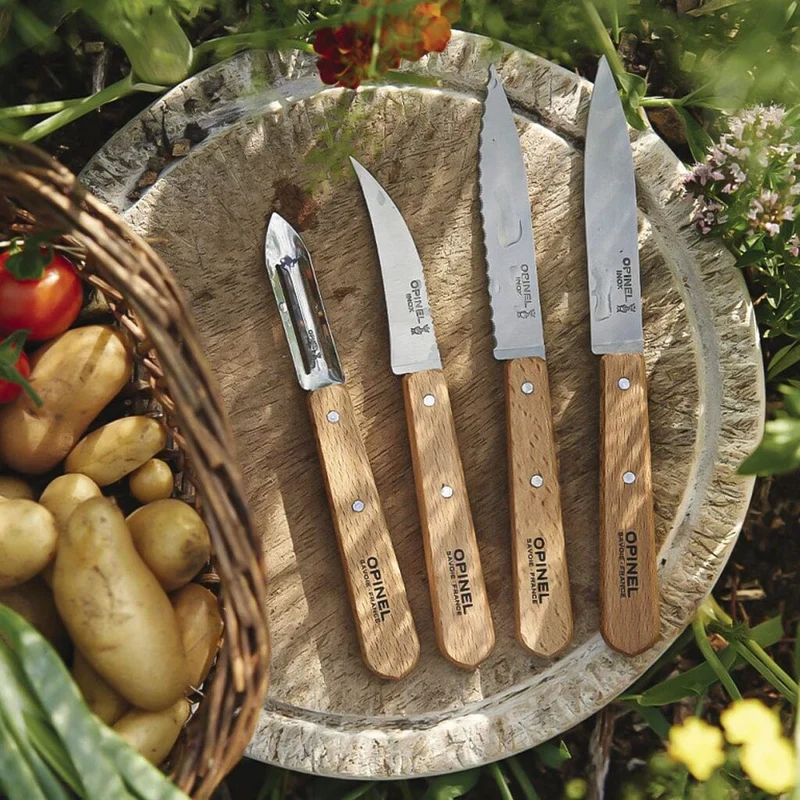 Opinel - Les Essentiels 4-teiliges Messerset klein - Buchenholz