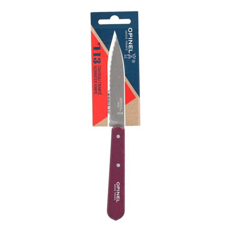 Opinel - Wellenschliffmesser Nr. 113, Lila 10 cm