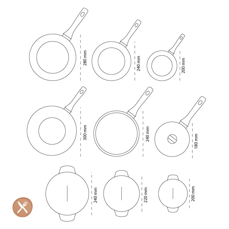 Cook & Pan - Go Ivory Pfannenset 9-teilig