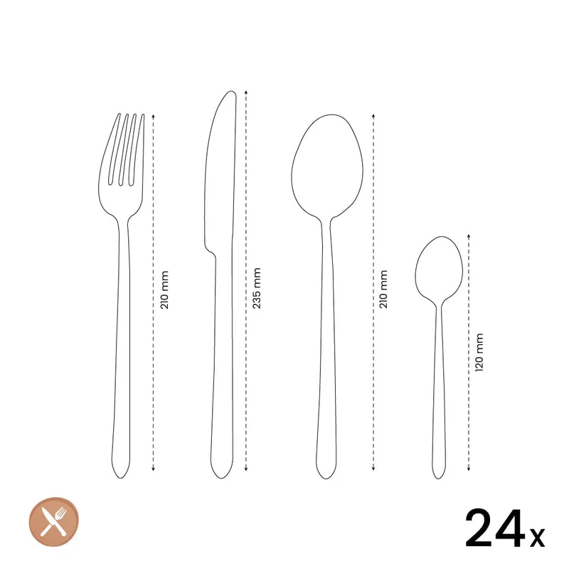 Amefa - Ariane 24-teiliges Besteckset - Silber