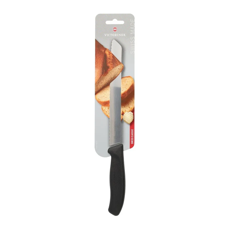 Victorinox - Brotmesser Swiss Classic Edelstahl/Schwarz 21 cm
