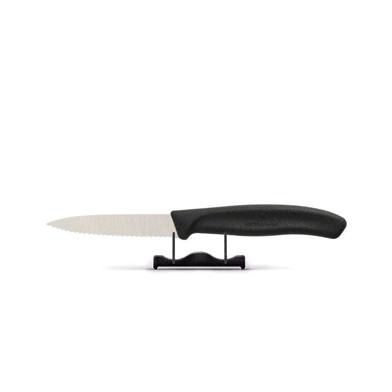 Victorinox - Schälmesser Swiss Classic Black 8 cm mit Wellenschliff