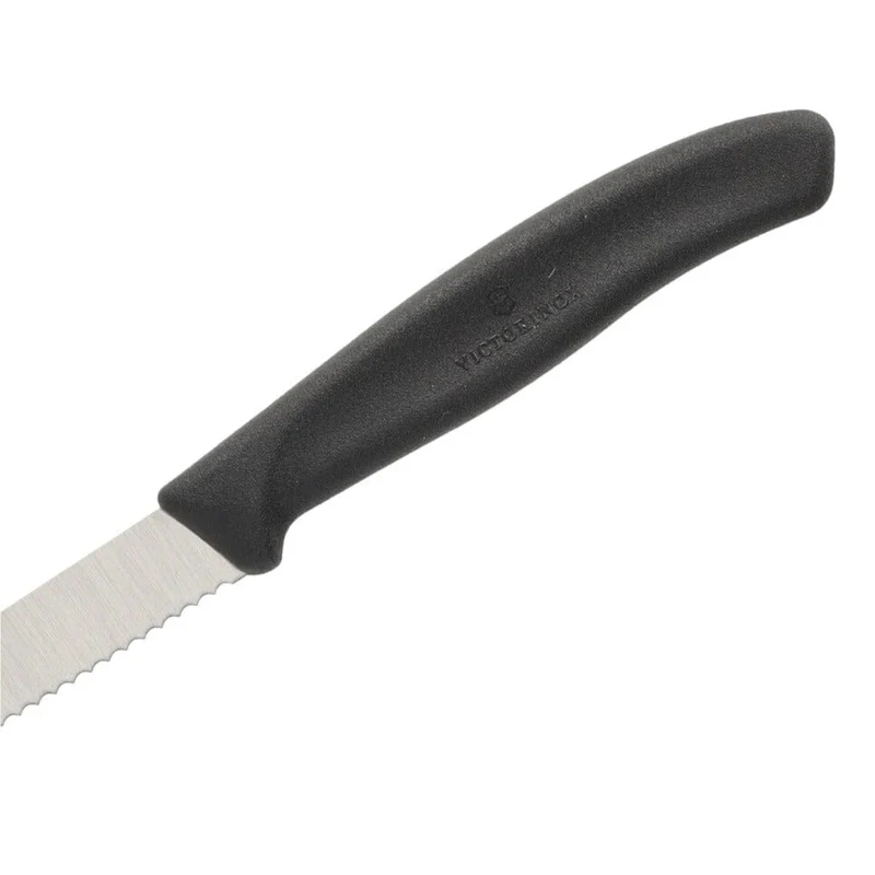 Victorinox - Schälmesser Swiss Classic Black 8 cm mit Wellenschliff