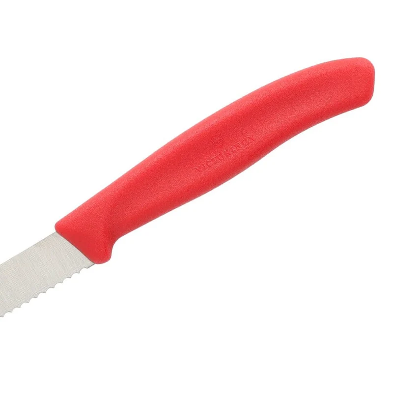 Victorinox - Gemüsemesser Swiss Classic Red mit Wellenschliff 8 cm
