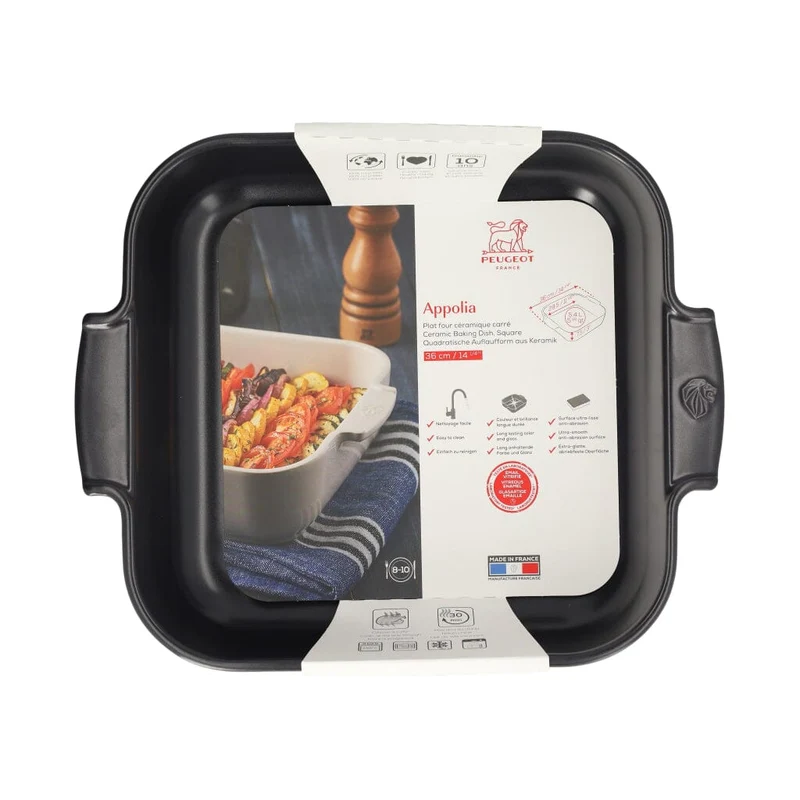Peugeot - Appolia Auflaufform Quadratisch 36 cm Schiefer