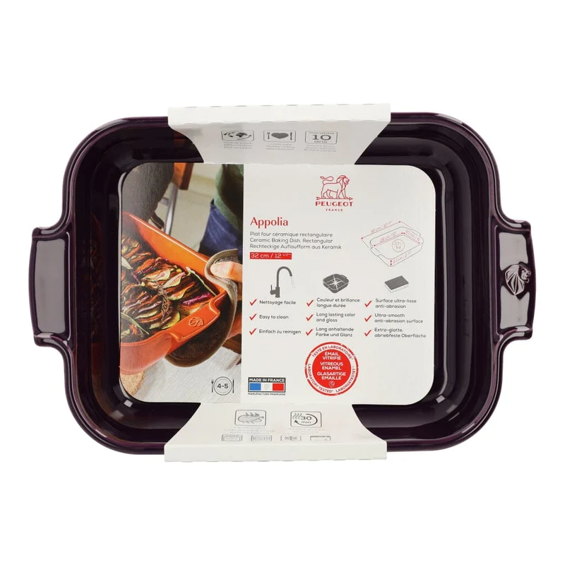 Peugeot - Appolia Auflaufform Rechteckig 32 cm Aubergine