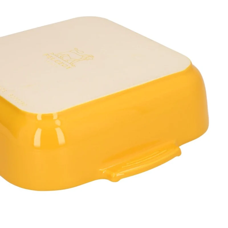 Peugeot - Appolia Auflaufform Quadratisch 28 cm Safrangelb