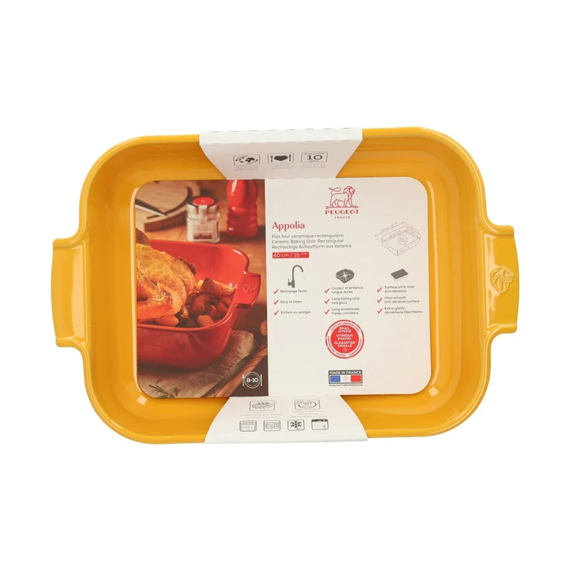 Peugeot - Appolia Auflaufform Rechteckig 40 cm Safrangelb