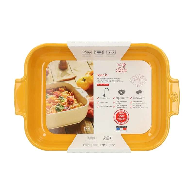 Peugeot - Appolia Auflaufform Rechteckig 36 cm Safrangelb