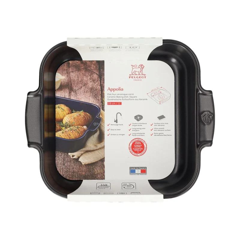 Peugeot - Appolia Auflaufform Quadratisch 28 cm Schiefer