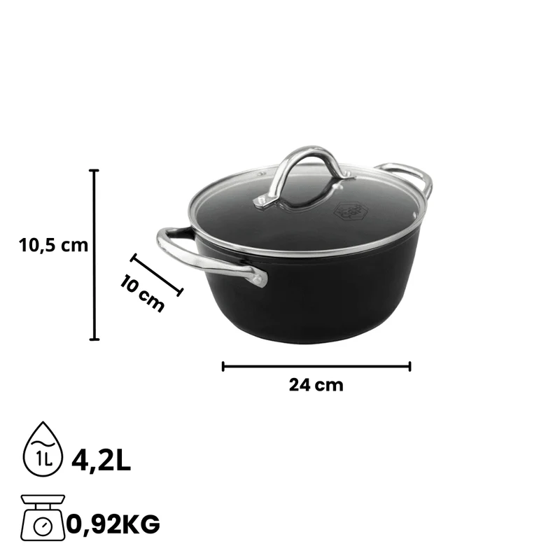 Cook & Pan - Signature Kochpfanne 24 cm mit Glasdeckel