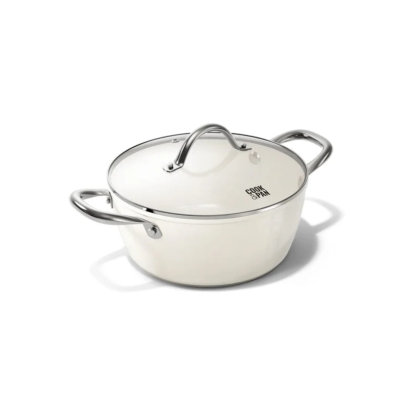 Cook & Pan - Go Ivory Kochpfanne 20 cm mit Glasdeckel
