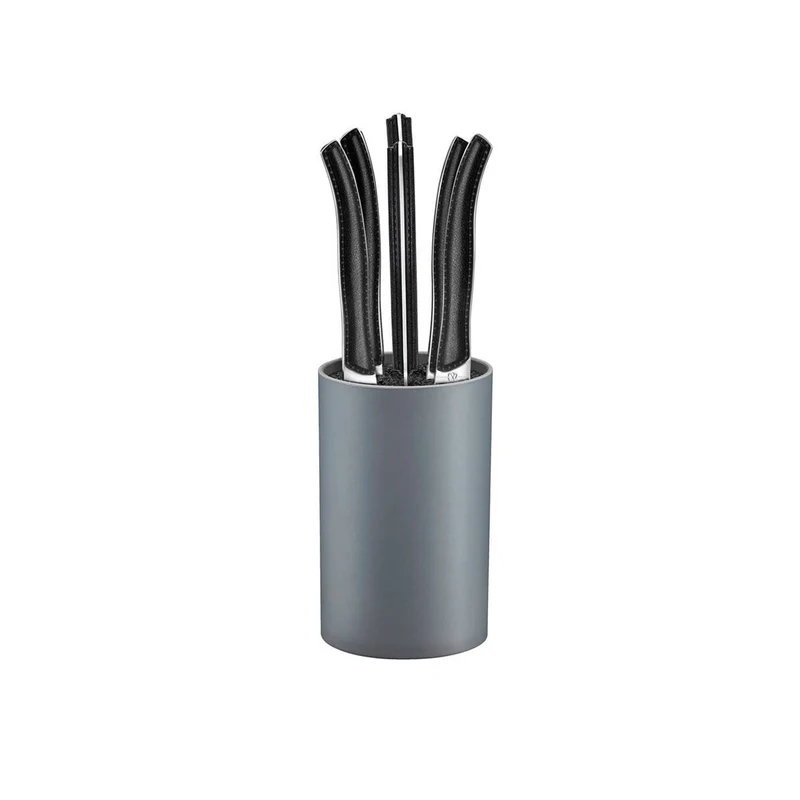 Lou Laguiole - Sky 6 Steakmesser + Messerblock - Schwarz