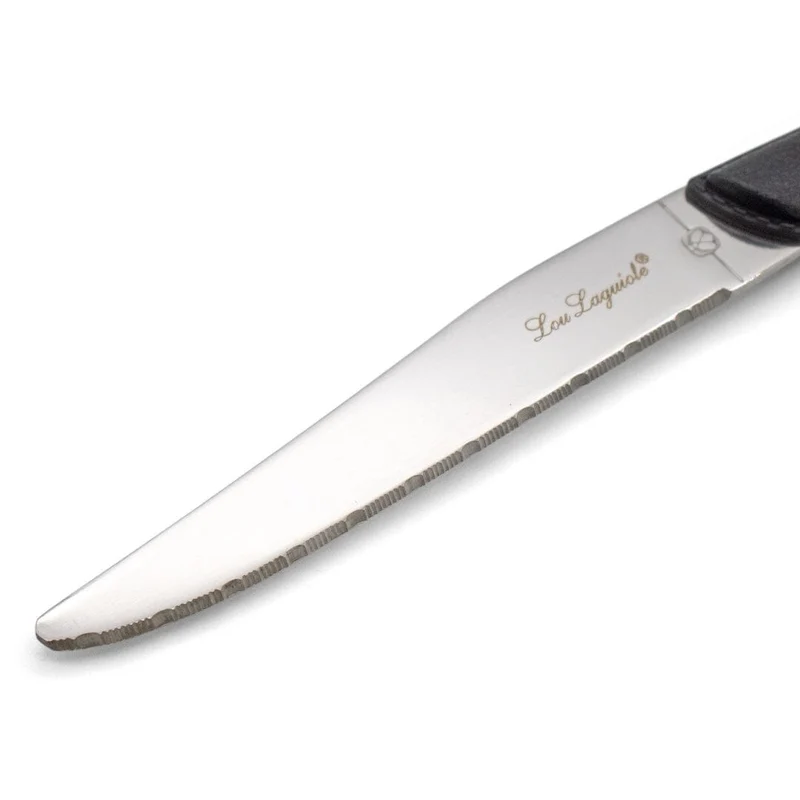 Lou Laguiole - Sky 6 Steakmesser + Messerblock - Schwarz