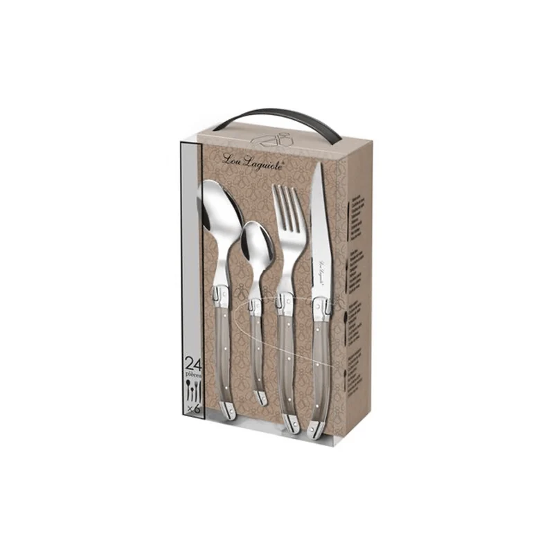 Lou Laguiole - Tradition 24-teiliges Besteckset - Taupe