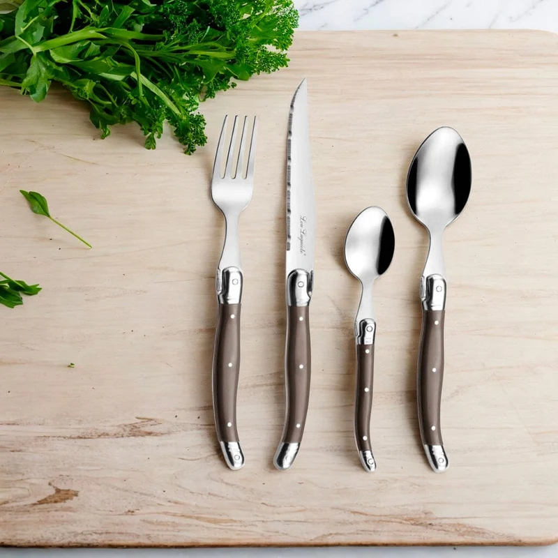 Lou Laguiole - Tradition 24-teiliges Besteckset - Taupe