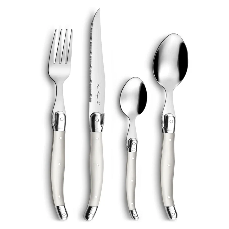 Lou Laguiole - Tradition 24-teiliges Besteckset - Perle