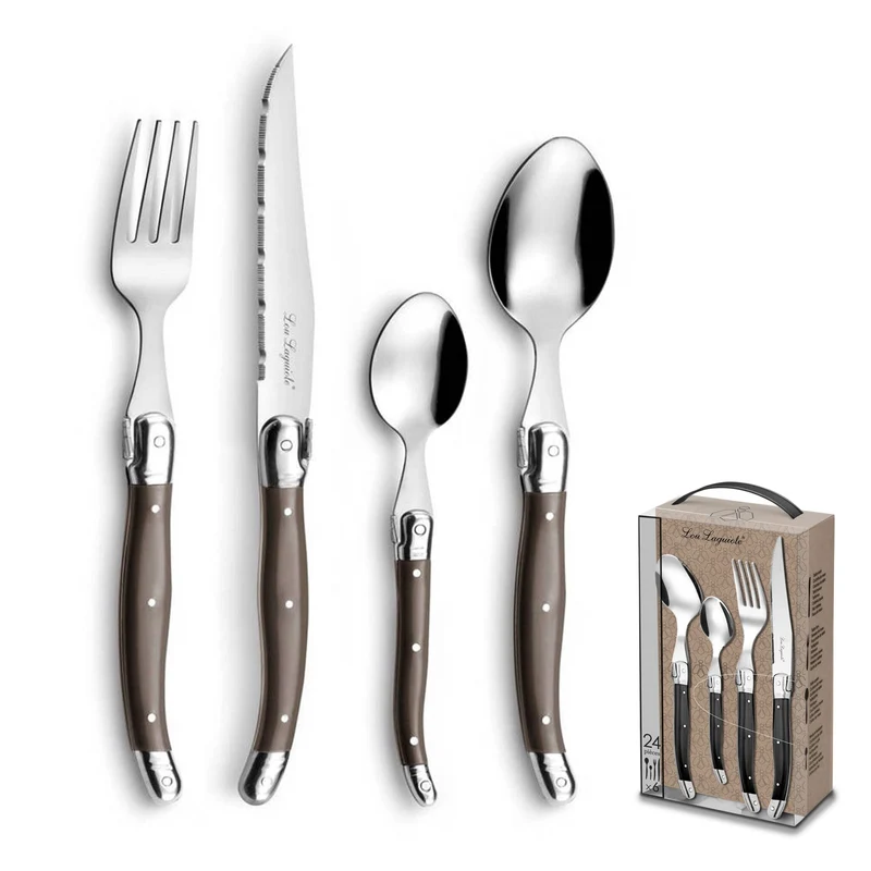 Lou Laguiole - Tradition 24-teiliges Besteckset - Pfeffer