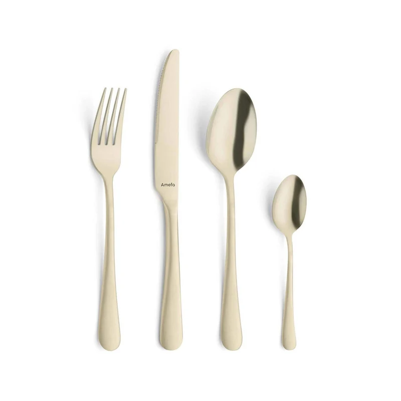 Amefa - Austin 24-teiliges Besteckset für 6 Personen - Matter Champagner