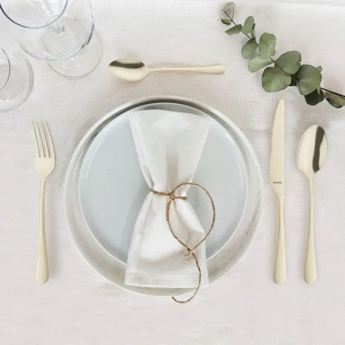 Amefa - Austin 24-teiliges Besteckset für 6 Personen - Matter Champagner