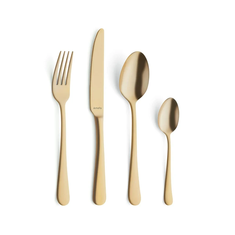 Amefa - Austin 24-teiliges Besteckset für 6 Personen - Mattgold