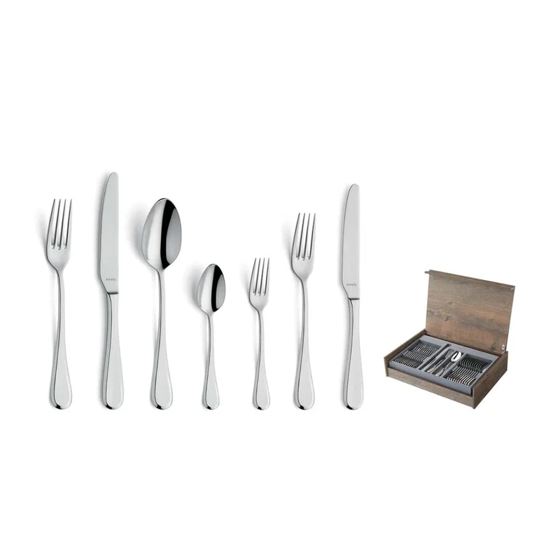 Amefa - Drift 84-teiliges Besteckset für 12 Personen - Silber