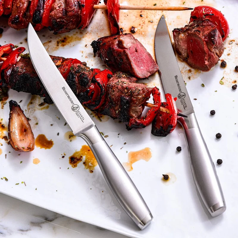 Messermeister - Avanta 4-teiliges silbernes Steakmesserset