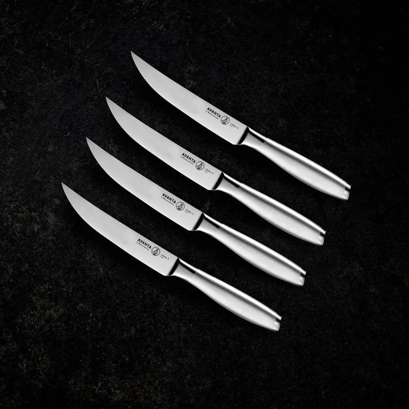 Messermeister - Avanta 4-teiliges silbernes Steakmesserset