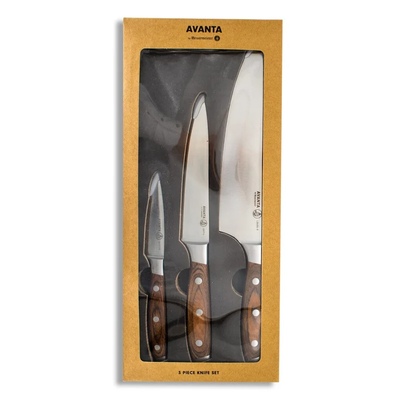 Messermeister - Avanta 3-teiliges Pakkaholz-Starterset