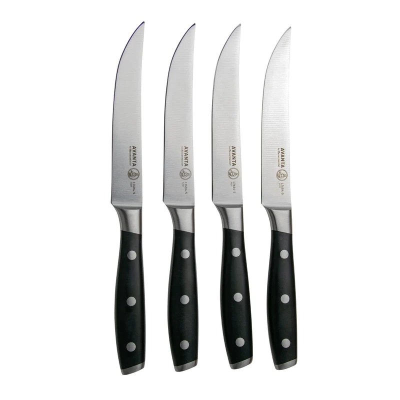 Messermeister - Avanta 4-teiliges schwarzes Steakmesserset
