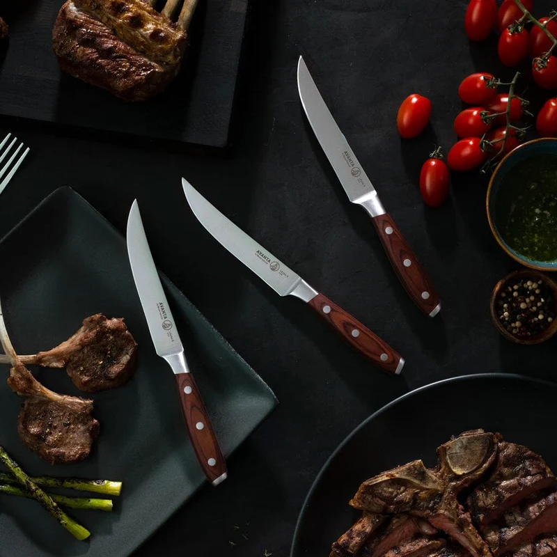 Messermeister - Avanta 4-teiliges Steakmesserset aus Pakkaholz