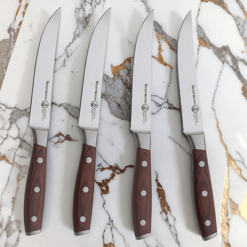 Messermeister - Avanta 4-teiliges Steakmesserset aus Pakkaholz