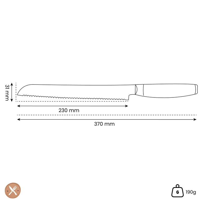 Yaxell - Ketu Brotmesser 23 cm