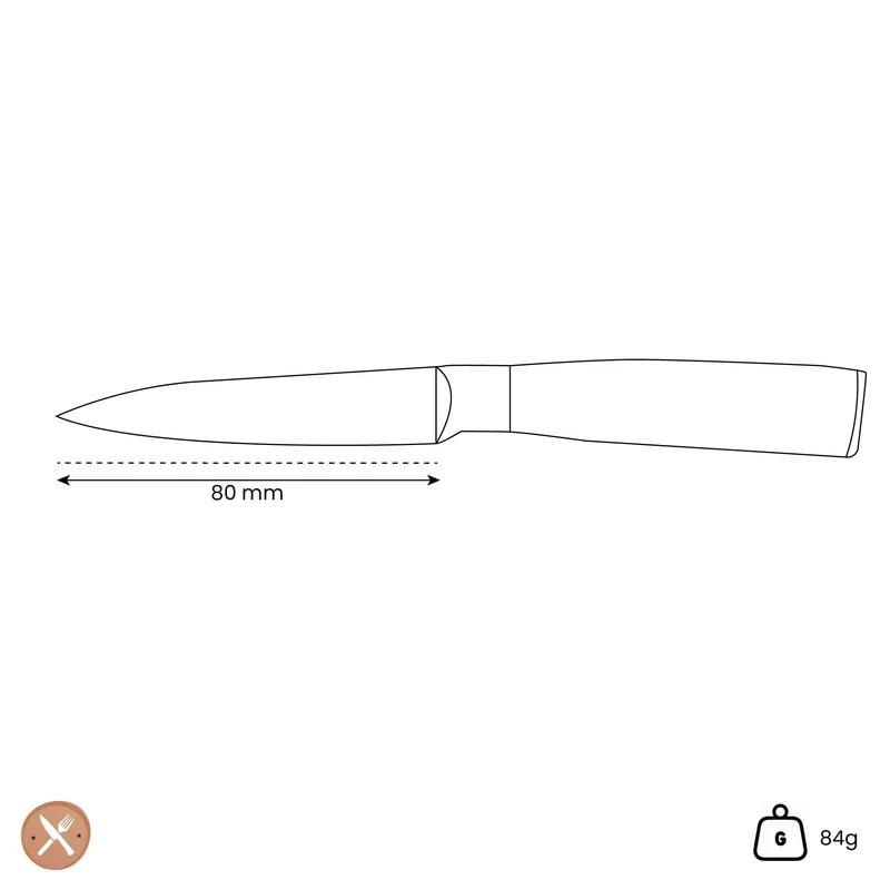 Shinrai Knives - Damascus Print Onyx Schälmesser 8 cm