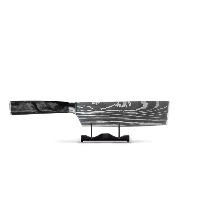 Shinrai Knives – 9-teiliges Messerset mit Damaszener-Print und Onyx-Epoxid