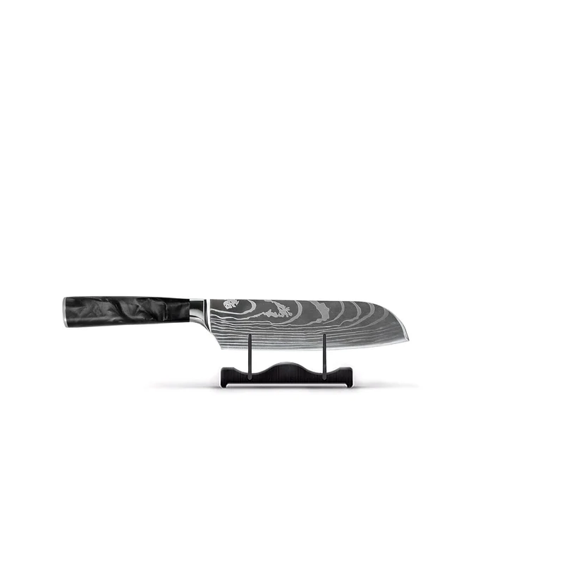 Shinrai Knives – 9-teiliges Messerset mit Damaszener-Print und Onyx-Epoxid
