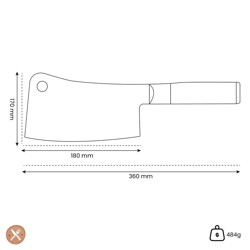 Kuro - Hackbeil 18 cm