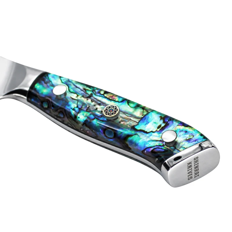 Shinrai Knives - Perlmutt Juwelen Damascus Kochmesser 20 cm