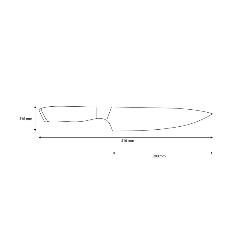 Shinrai Knives - Perlmutt Juwelen Damascus Kochmesser 20 cm