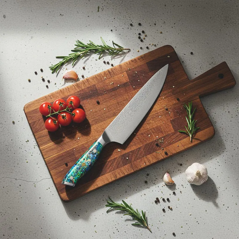 Shinrai Knives – 5-teiliges Damast-Messerset der Serie Mother of Pearl Jewels