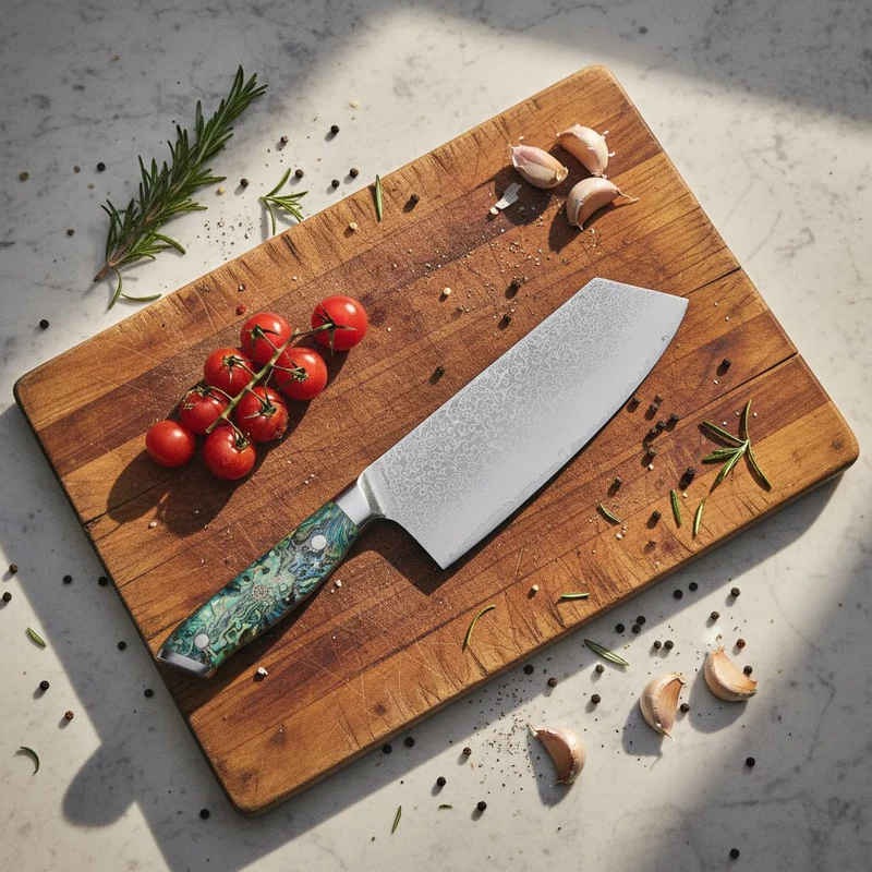 Shinrai Knives – 5-teiliges Damast-Messerset der Serie Mother of Pearl Jewels