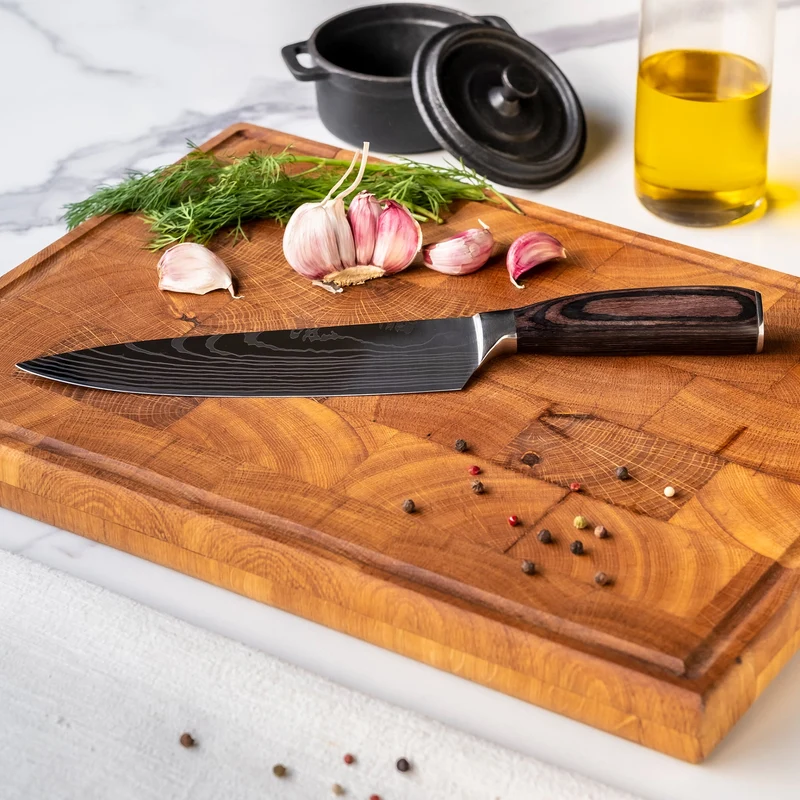 Shinrai Knives - Damascus Print 9-teiliges Messerset