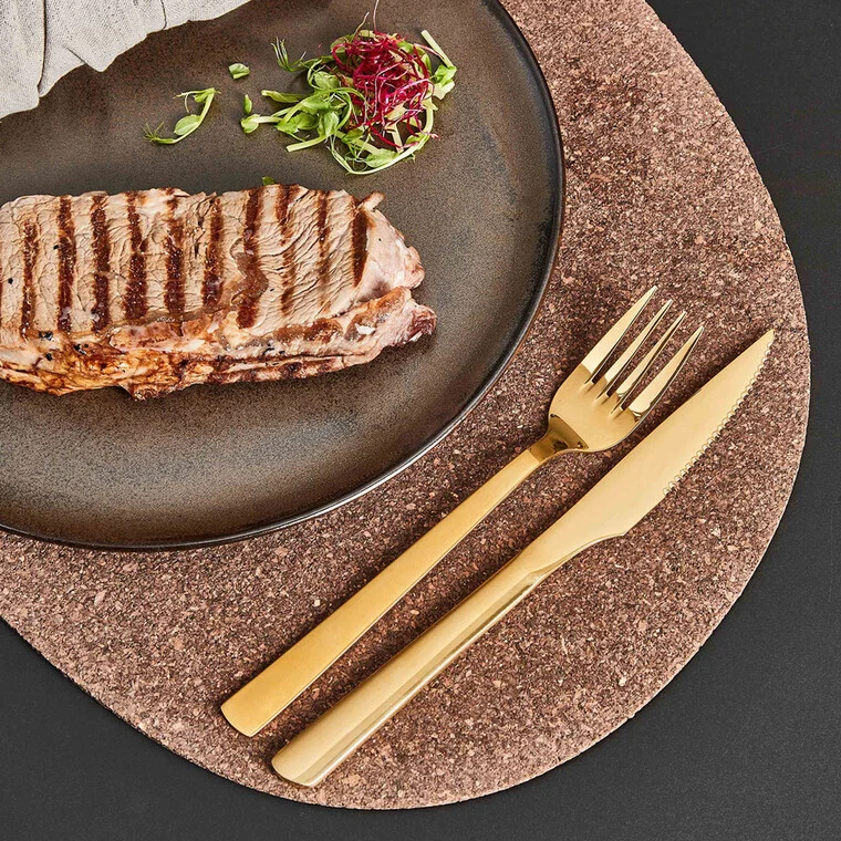 RAW Steakbesteck goldfarben