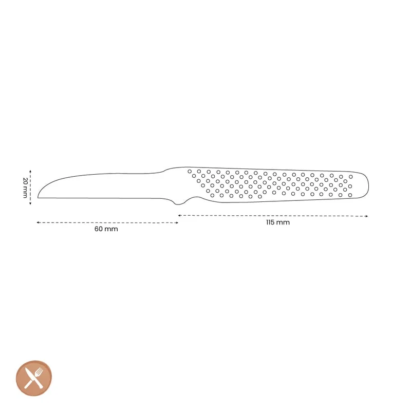 Global - Gsf33 Gemüsemesser gerader schwerer Griff 6 cm