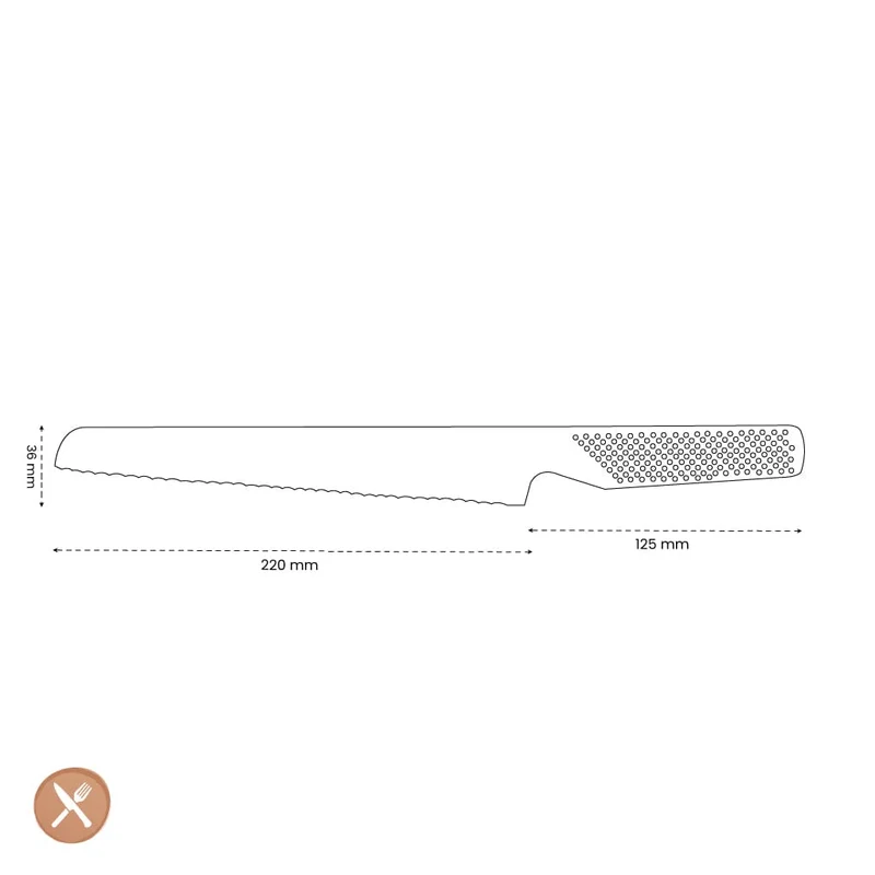 Global - G9 Brotmesser 22 cm