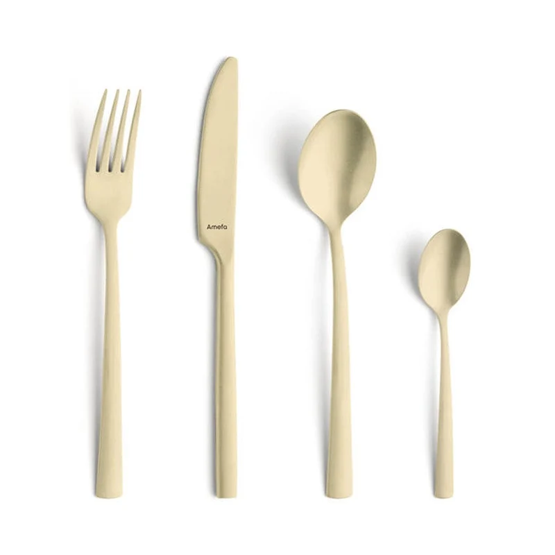 Amefa - Manille Stonewash 16-teiliges Besteckset - Champagner