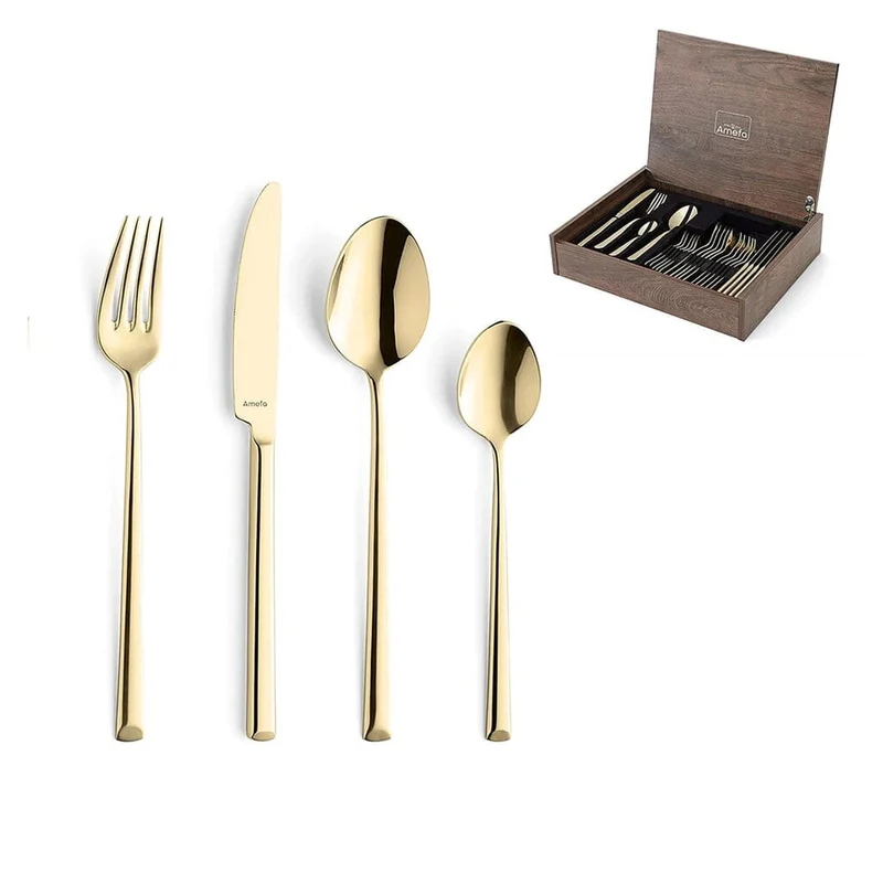 Amefa - Metropole 24-teiliges Besteckset - Gold