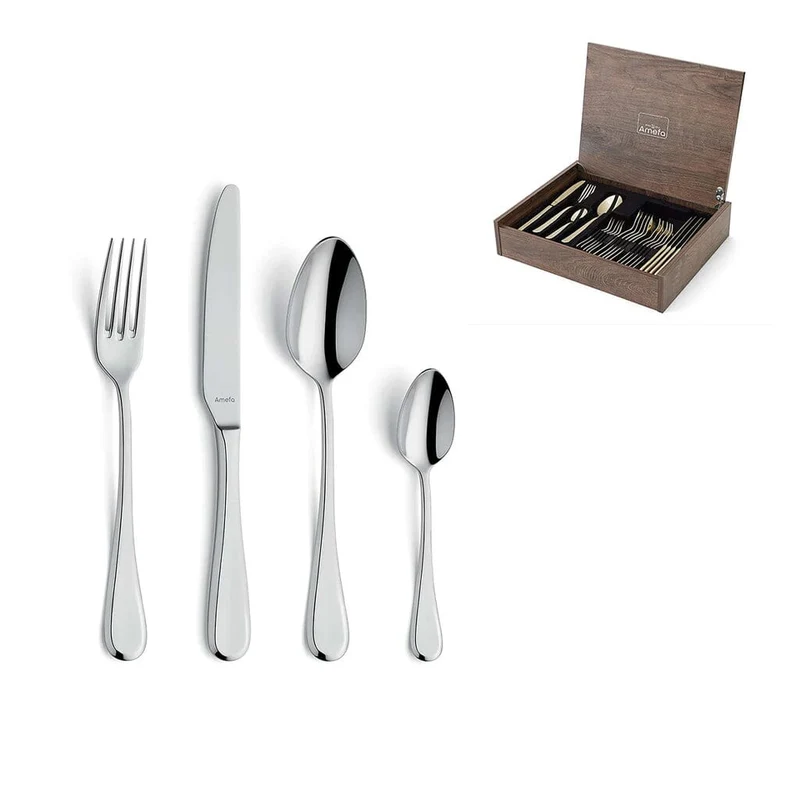 Amefa - Drift 24-teiliges Besteckset - Silber