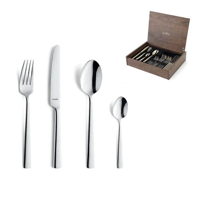 Amefa - Moderno 24-teiliges Besteckset - Silber